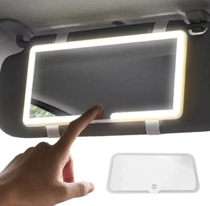 miroir led maquillage de voiture