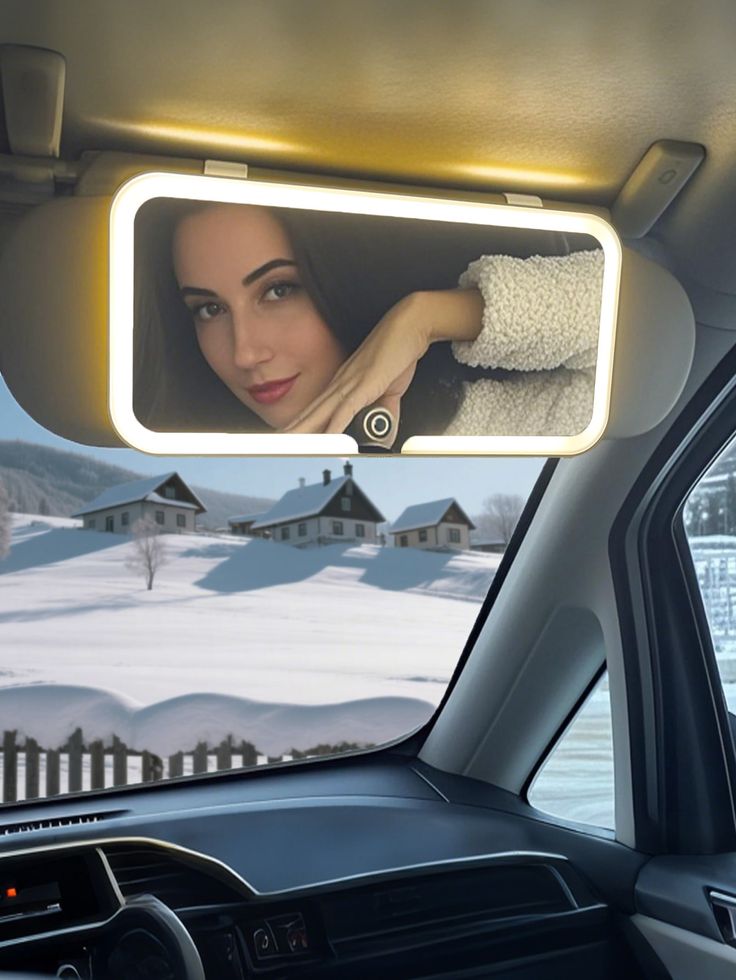 miroir led maquillage de voiture